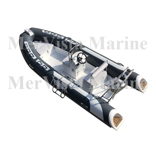 Hot Sale CE inflatable rib boat fiberglass hull with outboard motor 