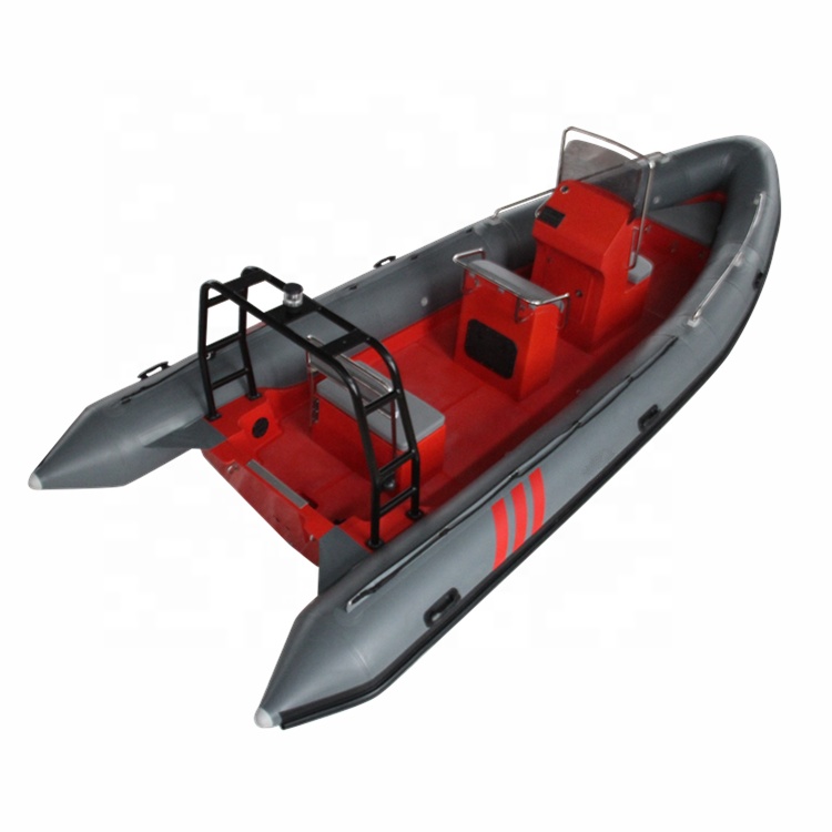 6.6m sharp keel fiberglass hull rib boat 660 with 150HP outboard engine for fishing 
