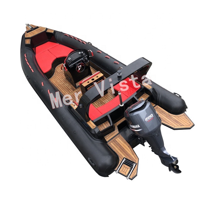 25ft Hypalon Rigid hull Inflatable Boat with motor