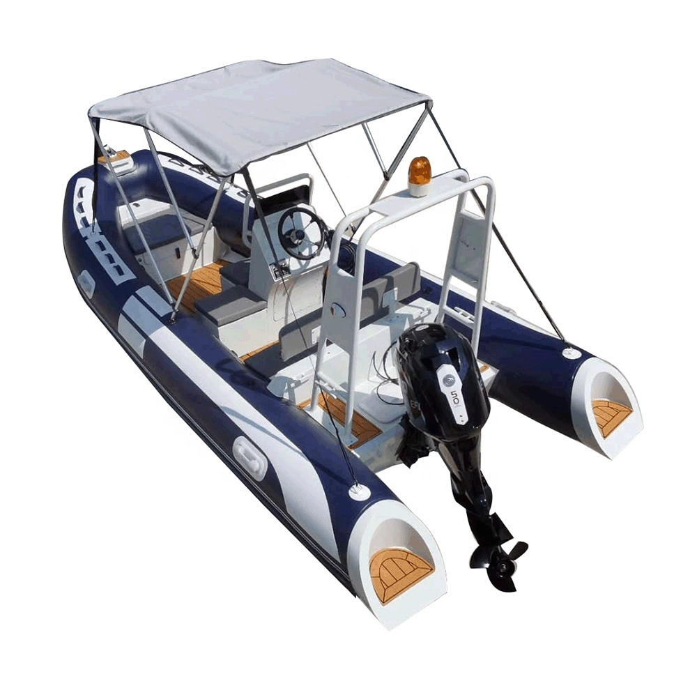 Aluminum Rib Boat Factory 16FT 4.8m Hypalon Orca Fishing Rowing Boat